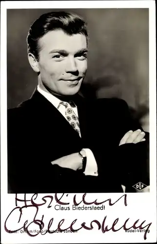 Ak Schauspieler Claus Biederstaedt, Portrait, Autogramm