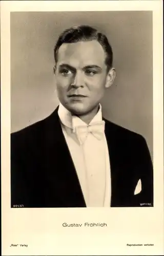 Ak Schauspieler Gustav Fröhlich, Portrait, Ross