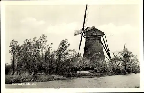 Ak Kinderdijk Molenwaard Südholland Niederlande, Molen