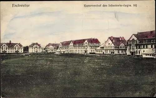 Ak Eschweiler Nordrhein Westfalen, Kasernenhof des Inf.-Regts 161