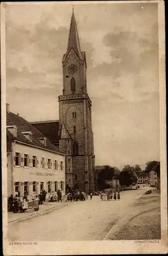 Ak Germersheim am Rhein, Ringstraße, Kirche