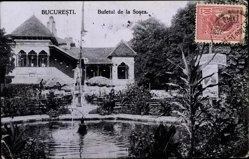Ak București Bukarest Rumänien, Bufetul de la Sosea