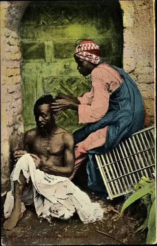 Ak Ägypter in Tracht, Ehepaar