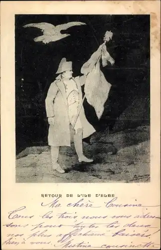 Künstler Ak Retour de l'Ile d'Elbe, Napoleon, Rückkehr