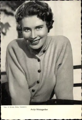Ak Schauspielerin Antje Weissgerber, Portrait