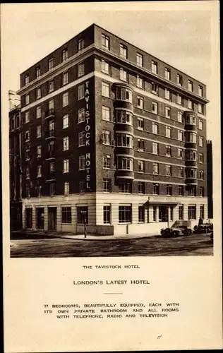 Ak London City England, The Tavistock Hotel