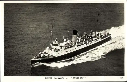 Ak Dampfer SS Worthing, British Railways