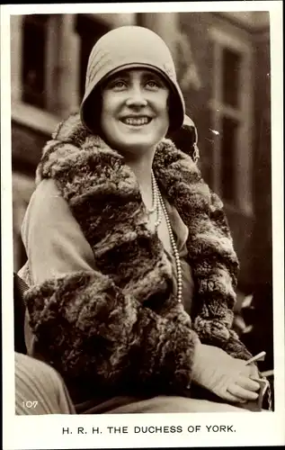 Ak HRH The Duchess of York, Elizabeth Bowes Lyon, Portrait