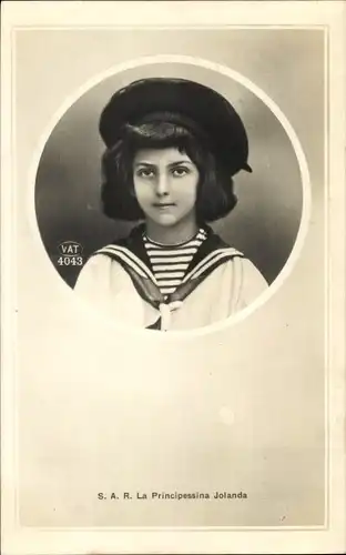 Ak S.A.R. la Principessa Jolanda Contessa Calvi di Bergolo