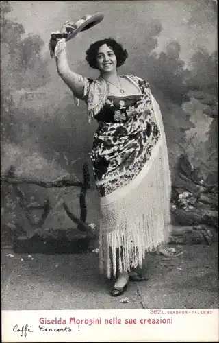 Ak Italienische Opernsängerin Giselada Morosini, Portrait