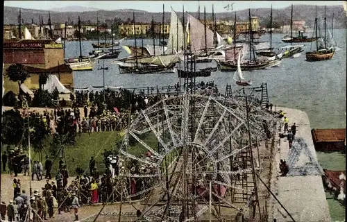 Ak Thessaloniki Griechenland, Zeppelinwrack am Weißen Turm