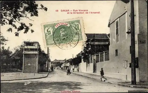 Ak Dakar Senegal, Rue Vincens et la Direction de l'Arsenal