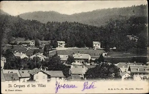 Ak Saint Cergue Kanton Waadt, Les Villas, Blick auf den Ort