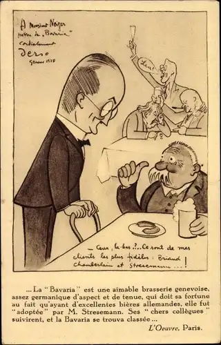 Ak Genève Genf Stadt, Die Völkersbunds Kneipe, La Grasserie de la S. D. N.