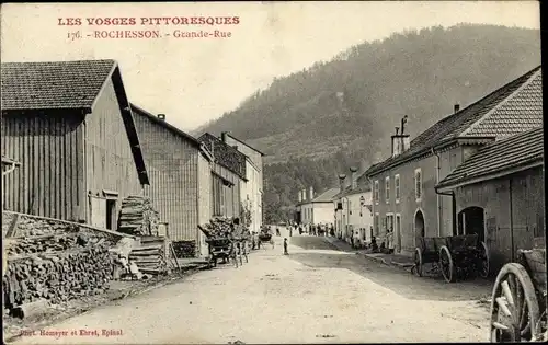 Ak Rochesson Vosges, Grande Rue