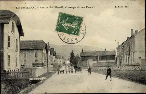 Ak Le Thillot Lothringen Vosges, Route de Menil, Groupe Jules Ferry