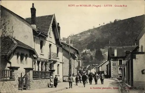 Ak Lette Rupt sur Moselle Lothringen Vosges, Grande Rue