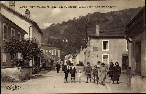 Ak Lette Rupt sur Moselle Lothringen Vosges, Rue de l'Eglise