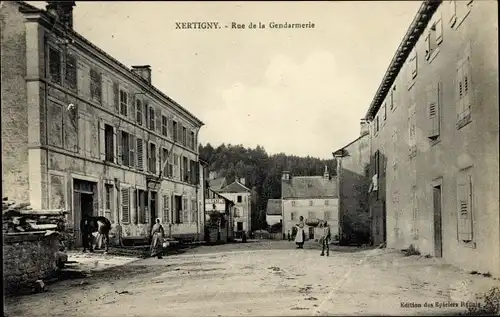 Ak Xertigny Lothringen Vosges, Rue de la Gendarmerie