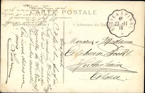 Ak Laveline devant Bruyères Vosges, Vue generale, Bahnhof, Gleisseite