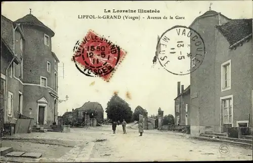 Ak Liffol le Grand Lothringen Vosges, Avenue de la Gare