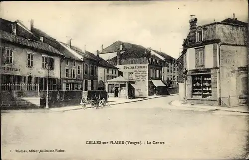 Ak Celles sur Plaine Lothringen Vosges, Le Centre, Epicerie Centrale