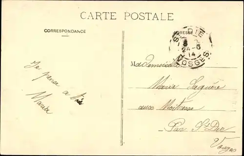 Ak Rambervillers Lothringen Vosges, La Poste et Rue Carnot