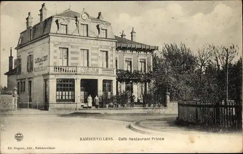 Ak Rambervillers Lothringen Vosges, Cafe Restaurant Prince