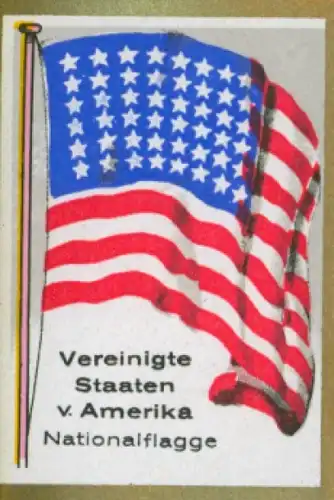 Sammelbild Ulmenried Fahnenbild Nr. 285, Vereinigte Staaten von Amerika, Nationalflagge