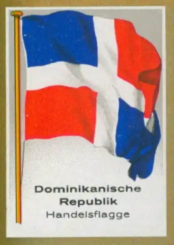 Sammelbild Ulmenried Fahnenbild Nr. 320, Dominikanische Republik, Handelsflagge