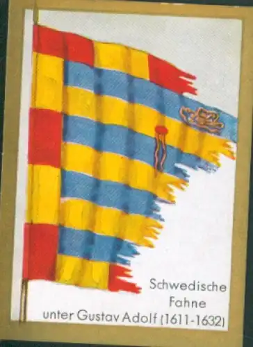 Sammelbild Ulmenried Fahnenbild Nr. 115, Schwedische Fahne unter Gustav Adolf 1611 - 1632