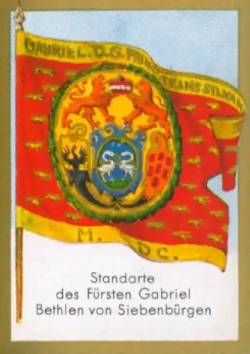 Sammelbild Ulmenried Fahnenbild Nr. 114, Standarte des Fürsten Gabriel Bethlen von Siebenbürgen