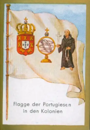 Sammelbild Ulmenried Fahnenbild Nr. 80, Flagge der Portugiesen in den Kolonien