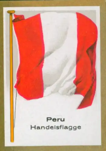 Sammelbild Ulmenried Fahnenbild Nr. 357, Peru, Handelsflagge