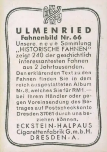 Sammelbild Ulmenried Fahnenbild Nr. 66, Standarte der Herzöge von Mailand