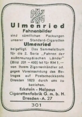 Sammelbild Ulmenried Fahnenbild Nr. 301, Mexiko, Handelsflagge