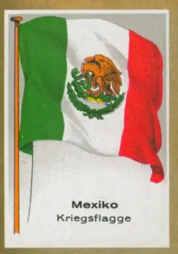Sammelbild Ulmenried Fahnenbild Nr. 300, Mexiko, Kriegsflagge