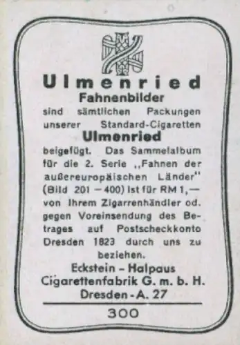 Sammelbild Ulmenried Fahnenbild Nr. 300, Mexiko, Kriegsflagge