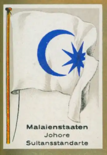 Sammelbild Ulmenried Fahnenbild Nr. 242, Malaienstaaten, Johore, Johor, Sultansstandarte