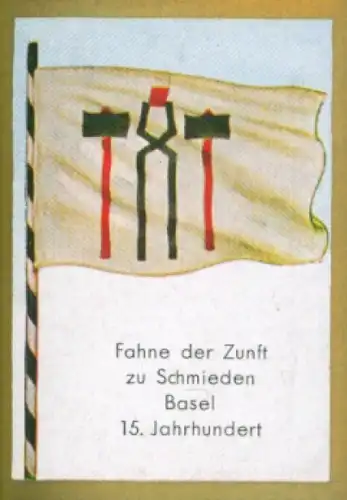 Sammelbild Ulmenried Fahnenbild Nr. 92, Fahne der Zunft zu Schmieden, Basel 15. Jahrhundert