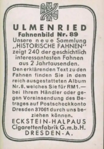 Sammelbild Ulmenried Fahnenbild Nr. 89, Fähnlein der Zunft zu Weinleuten, Basel 15. Jahrhundert