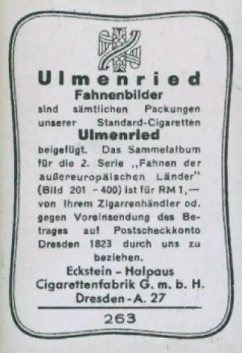 Sammelbild Ulmenried Fahnenbild Nr. 263, Hedschas, Nationalflagge