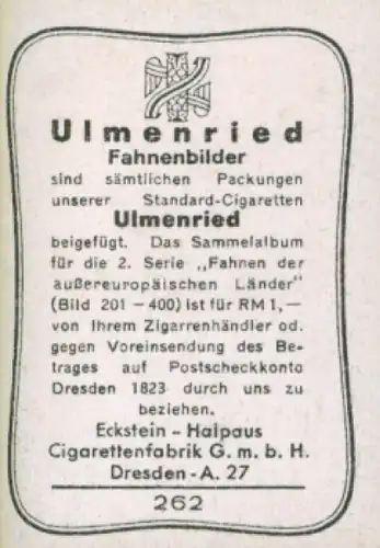 Sammelbild Ulmenried Fahnenbild Nr. 262, Oman, Handelsflagge