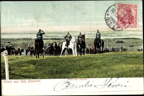 Ak Deutsche Armee im Manöver, Kritik Kaiser Wilhelm II.