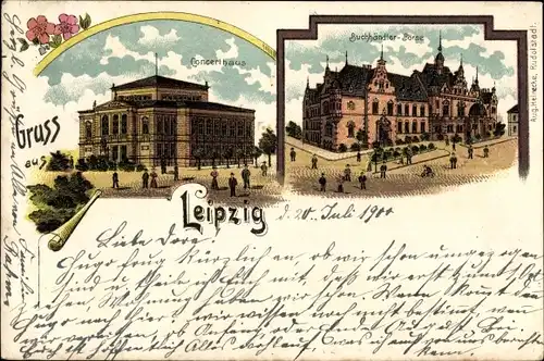 Litho Leipzig in Sachsen, Konzerthaus, Buchhändlerbörse