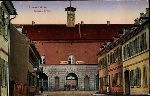 Ak Germersheim Rheinland Pfalz, Kaserne Seyssel