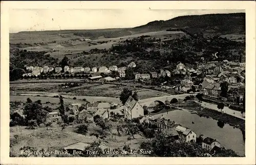 Ak Echternacherbrück in der Eifel, Panorama, Vallée de la Sure