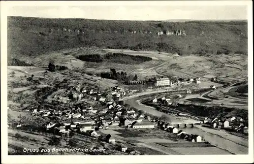 Ak Bollendorf in der Eifel Pfalz, Luftaufnahme