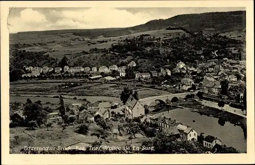 Ak Echternacherbrück in der Eifel, Panorama, Vallée de la Sure