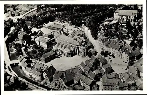 Ak Kornelimünster Aachen in Nordrhein Westfalen, Fliegeraufnahme der Stadt